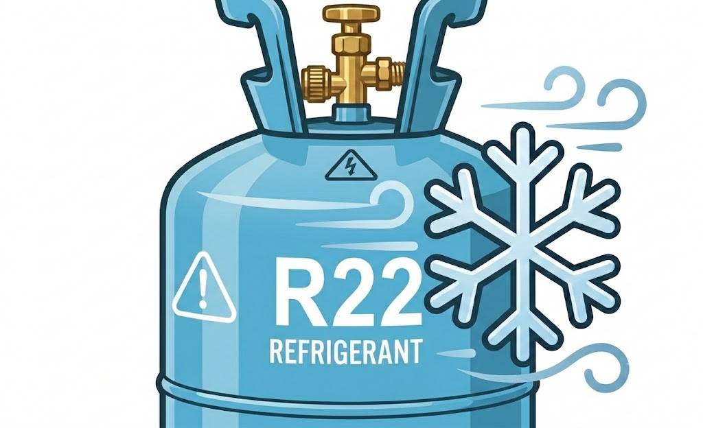 Light blue R22 refrigerant gas tank for older aircond models in seri kembangan & Kl
